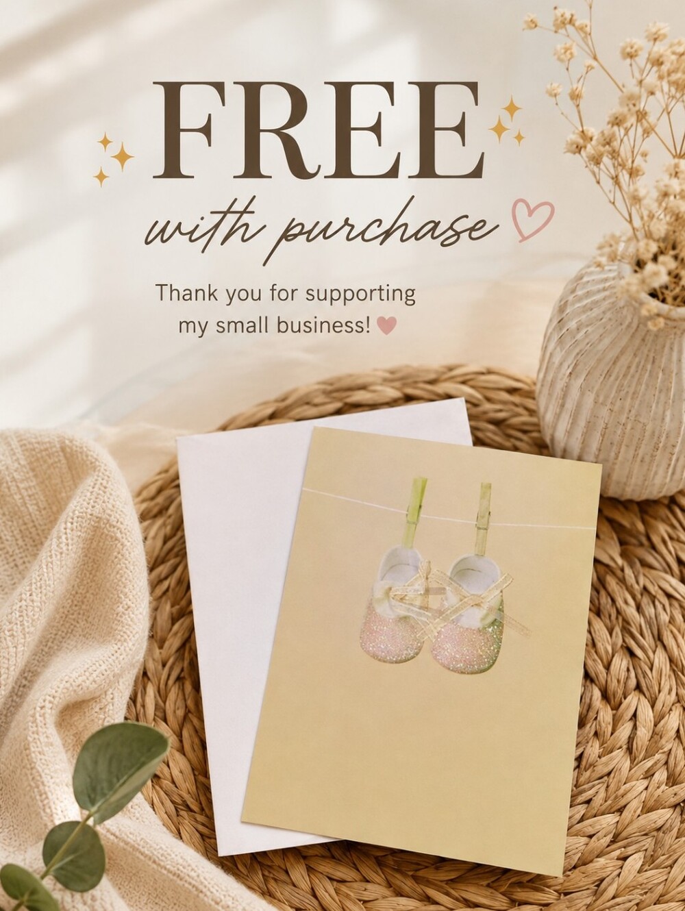 Baby girls congratulations card